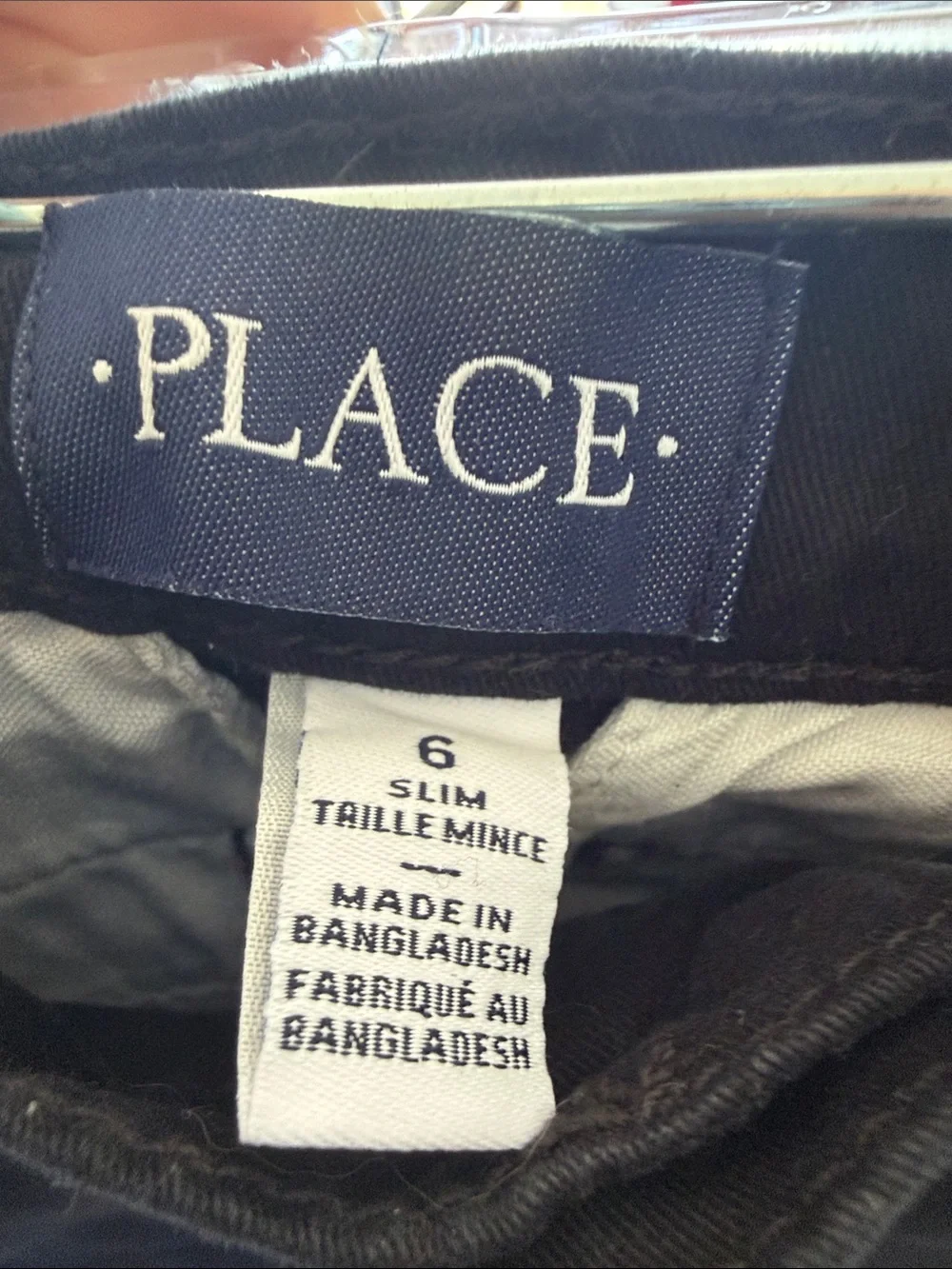 The Children’s Place Boys Slim Chino Pants Lot of 2 Khaki Tan Black Size 6 Slim